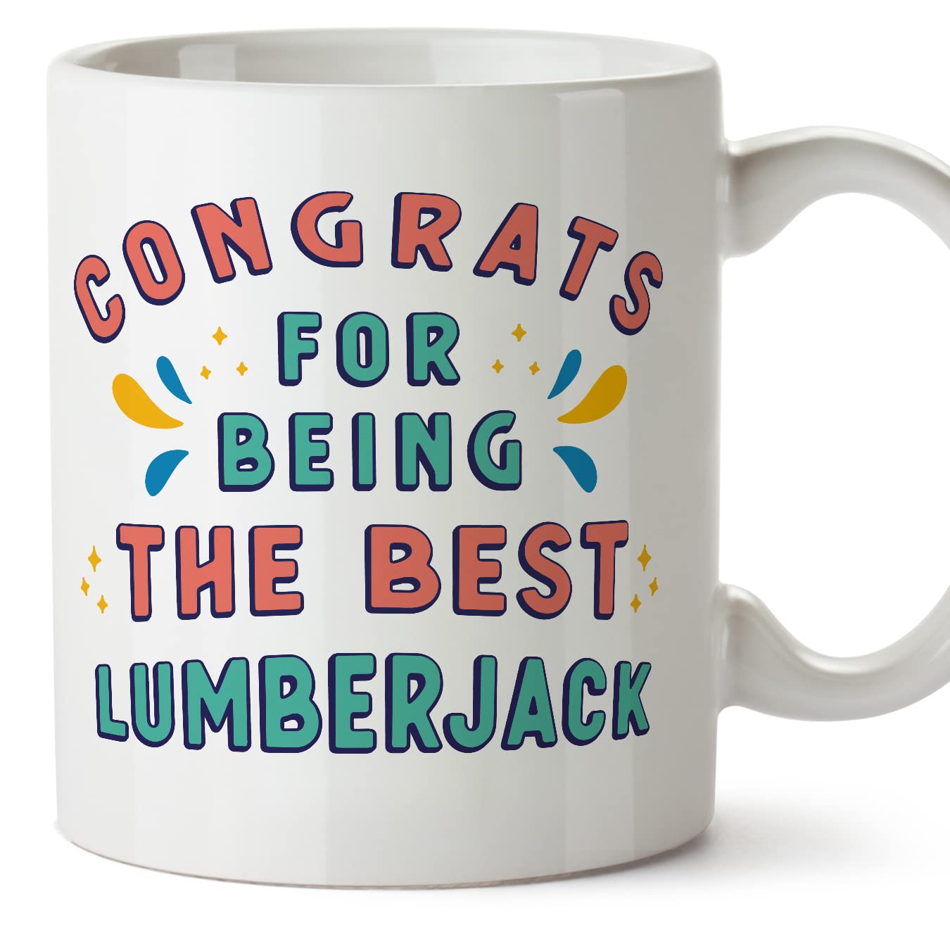 MUGFFINS Lumberjack Mug - in English - Congrats for Being The Best - Funny Gift for Colleagues - Ceramic 11oz Mug โ image 1
