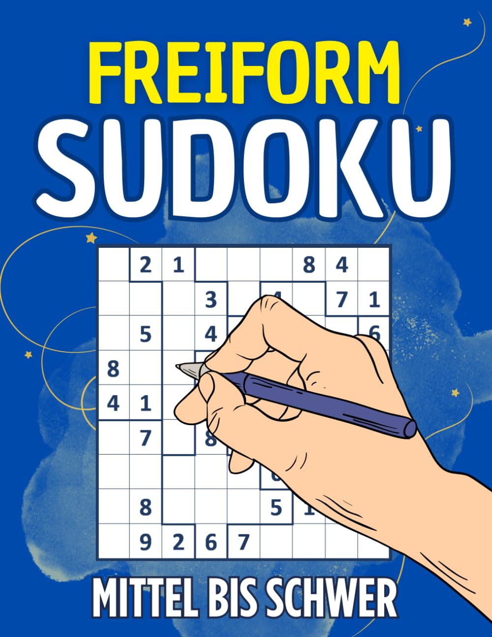 Freiform Sudoku Rätselbuch: 300 Mittel bis Schwer Jigsaw-Sudoku Rätsel | Chaos Sudoku Rätsel für Erwachsene mit Lösungen
