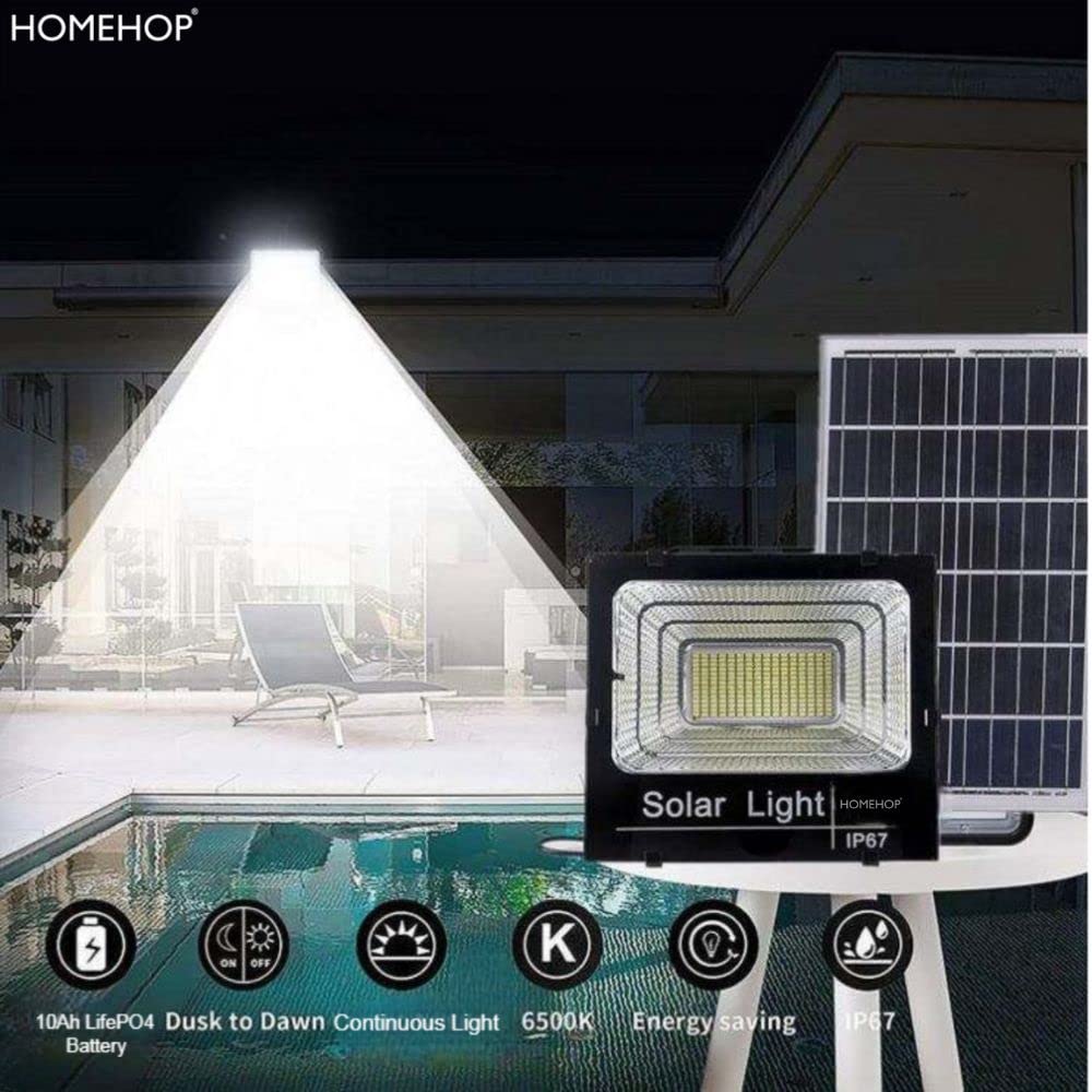 Homehop Solar Flood Light - 100W Outdoor Garden Light -6 Homehop Solar Flood Light - 100W Outdoor Garden Light -6