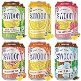 Swoon Starter Pack - Low Carb, Paleo-Friendly, Gluten-Free Keto Drink - Made with 100% Natural Lemon Juice Concentrate, Sugar Free Iced Tea & Lemonade - 12 fl oz (Pack of 12)