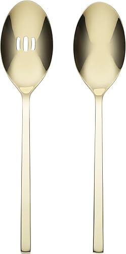 Oneida 895334 Allay Champagne Everyday Cubiertos Juego de 2 Cucharas para Servir
