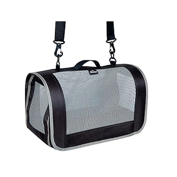 Risan Pet Cats Puppies Kitten Carrier Tote Cage Bag Breathable Airline Travel Mesh Ventilate Hiking and Outdoor Size 18?x 11?x 9? Black