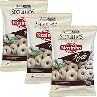 Kit 3 Pacotes de Sequilhos Sabor Nata de 300g cada - Nazinha