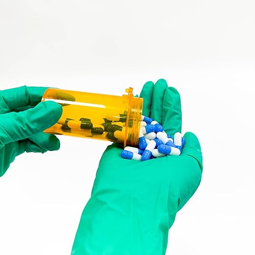 Miniatura 6 de Frascos reversibles con pestaña para el pulgar con receta médica, botellas de píldoras con tapa resistente a los niños, botellas vacías para