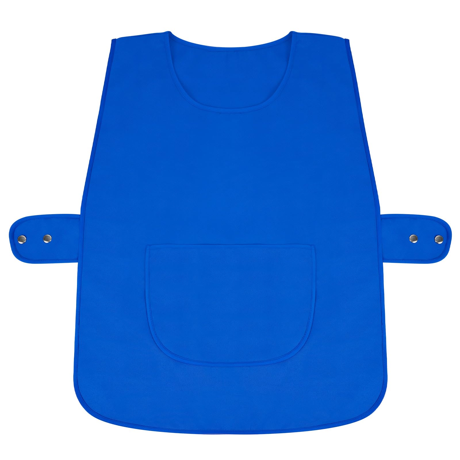 AUAUY Womens Tabards with Pockets, Chef Apron for Men Ladies Cleaning, Blue