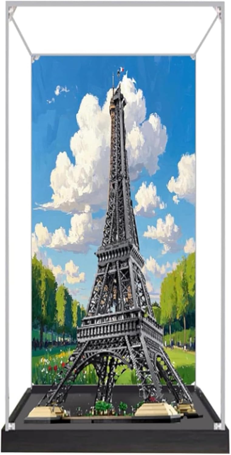 YANGJIAN Acrylic Display Case for Lego 10307 Eiffel Tower, Paris ï¼ŒDustproof Clear Display Case, Compatible with Lego 10307 (Display Case Only, Model Not Included) (2mm)