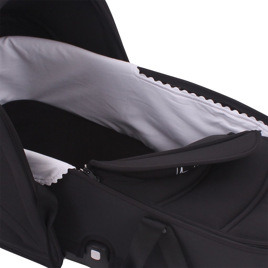 Funda Capazo Velcro para Bugaboo Bee 6 | Cubre Capazo Cuco Bebe | Vestidura Carro | Incluye Salvababas | Permite llevar el cubre pies | Paredes Acolchadas | Algodón 100% | PIQUE BLANCO