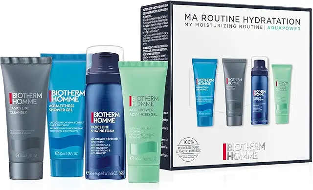 Biotherm Homme Aquapower Starter Kit: Aquapower Gel, Aquafitness Duschgel & Shaving Foam Scrub
