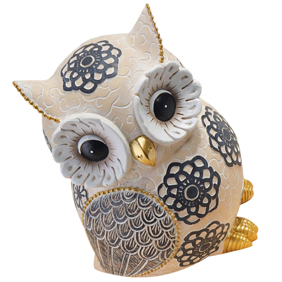 Figurine de hibou décorative pour étagère de salon moderne
