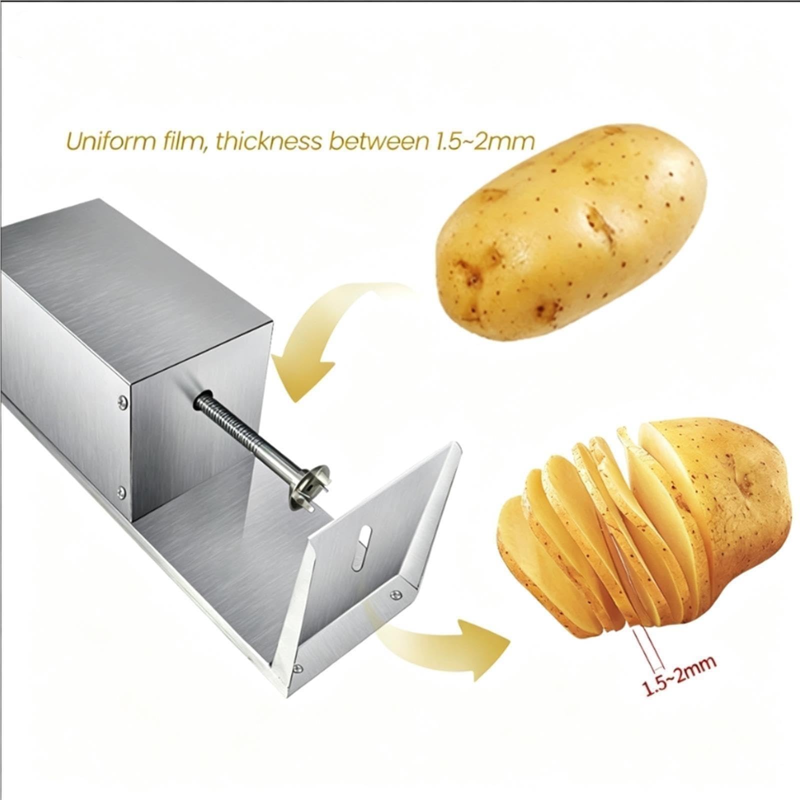 Commercial Electric Potato Tower Machine, Stainless Steel Spiral Cutter