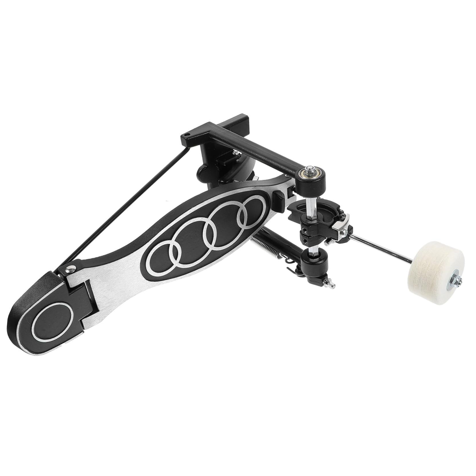 Pedale per Batteria Singolo Nero in Lega di Alluminio e Ghisa, Accessorio di Precisione Multifunzione per Grancassa e Kit di Batteria