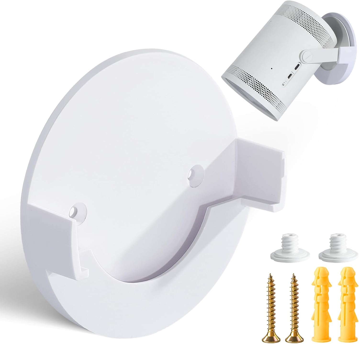 Freestyle wall Bracket, Compatible with Samsung Freestyle Projector Ceiling mounting Bracket, Freestyle 2-piece wall Bracket, Including Projector Freestyle 2-Screw