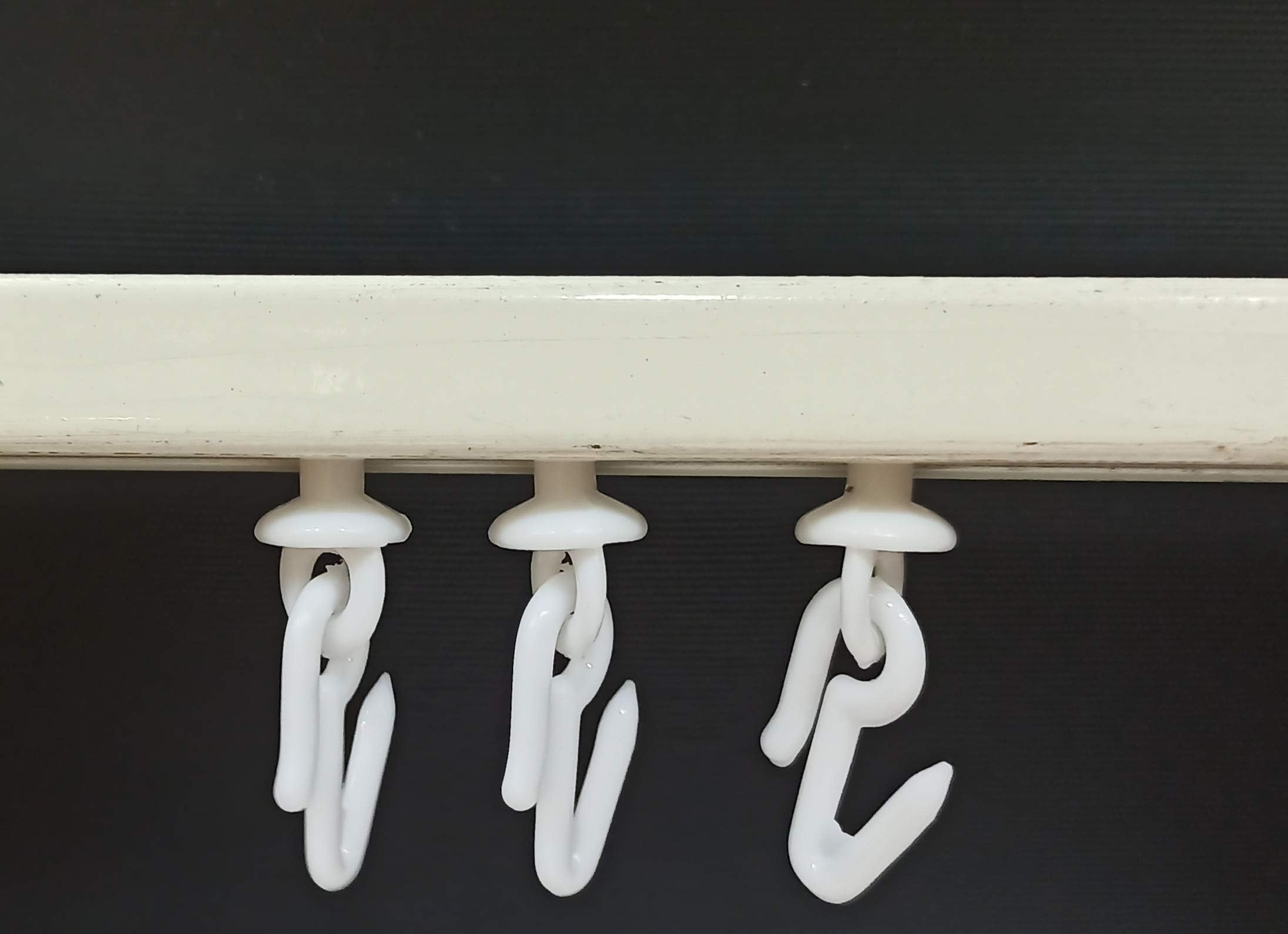 FAPBADRI Plastic Runner / Slider for C Channel / Curtain Track with Plastic Hooks - 50 Pieces 3