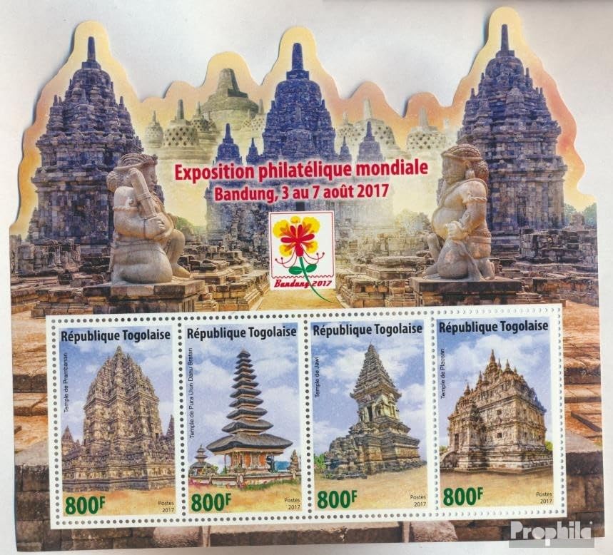 Togo 8276-8279 Sheetlet (Complete. Issue) unmounted Mint/Never hinged ** MNH 2017 Stamp Exhibition (Stamps for Collectors)