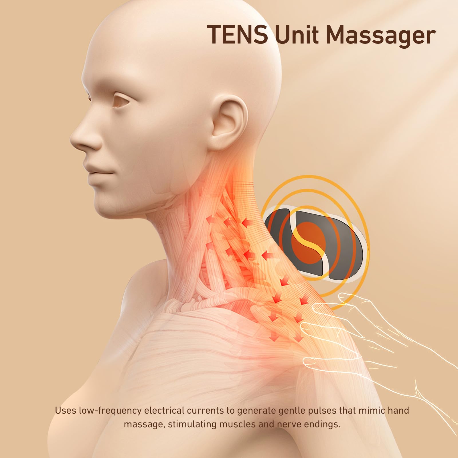 Gesundheitsexperte, tragbares Massagegerät mit LCD-Bildschirm und Ladebox