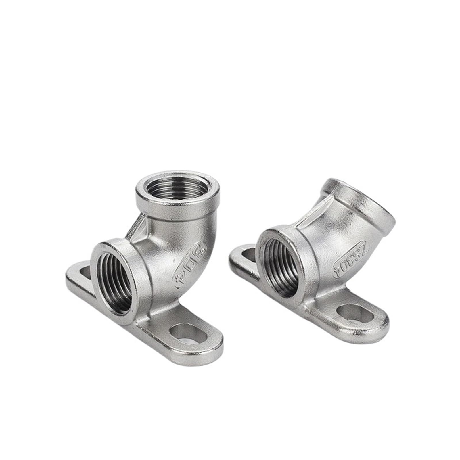 Devow 3L4 45 Degree 304 Stainless Steel 1/2" 3/4" Bsp Femalethreaded 45° 90 Degree Elbow Butt Joint For Plumbing Fittings(3L4 45 Degree)