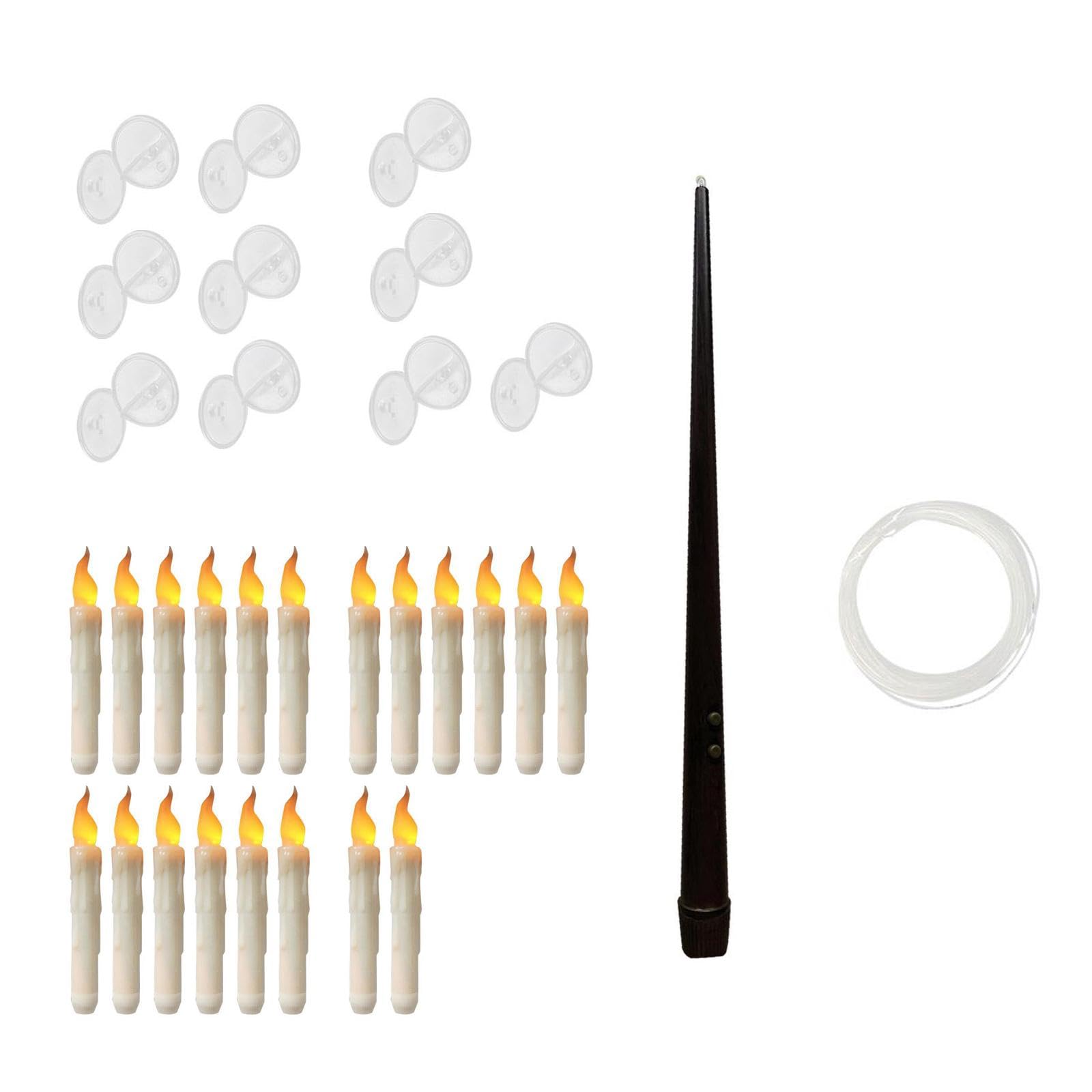 CALANDIS® 20Pcs Float Candles LED Flameless Taper Candles for Table Fireplace Decor Warm White | Candles | Home Dacor-image-45