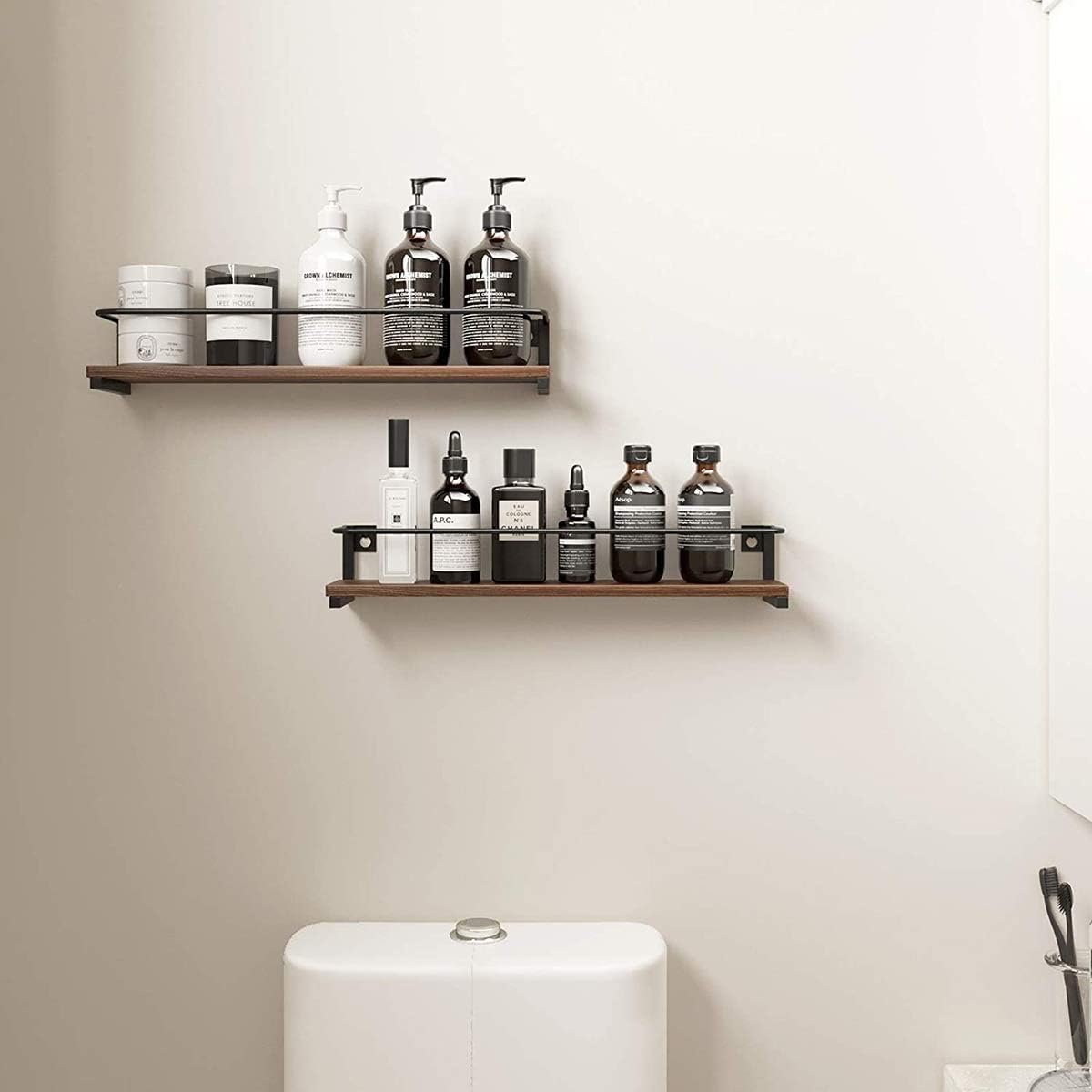 スパイスラック、スパイスオーガナイザー、スパイスハーブジャー用無垢材フローティングシェルフ、キッチンウォールマウントハンギングストレ