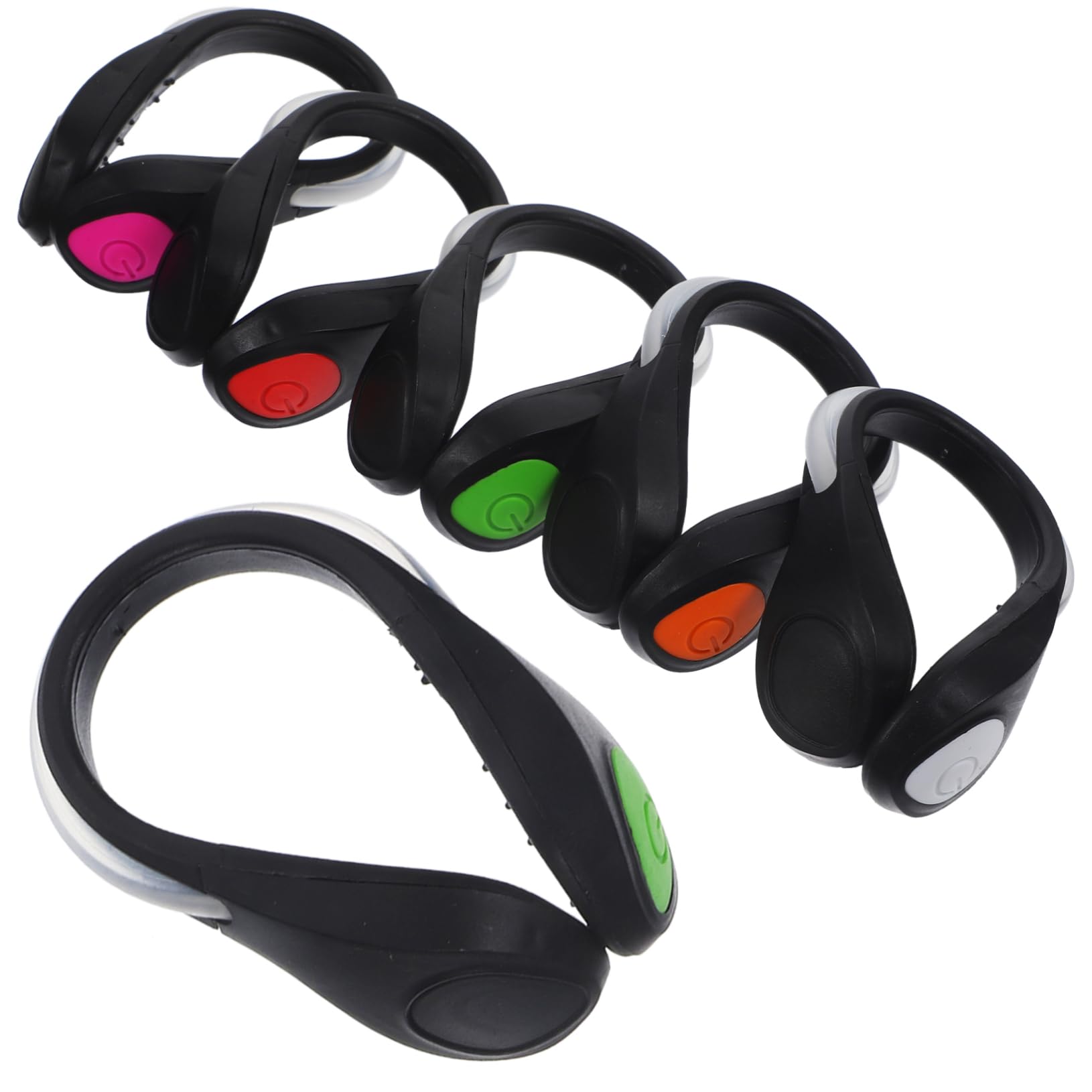 VOSAREA Clips Lumineux LED Noir Plastique Lot de 6 pour Chaussures