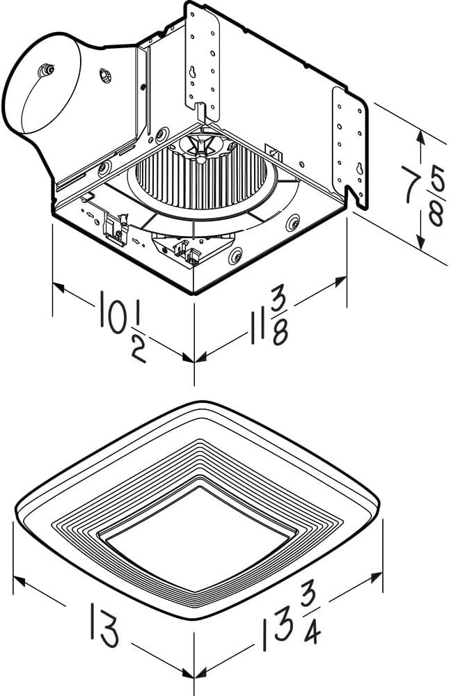 Broan QT130LE - Exhaust Fans Ventilation