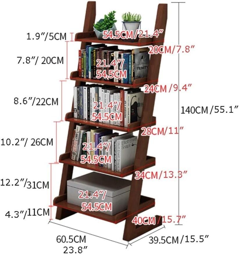 Étagère à fleurs créative en bois et bibliothèque de rangement - 2