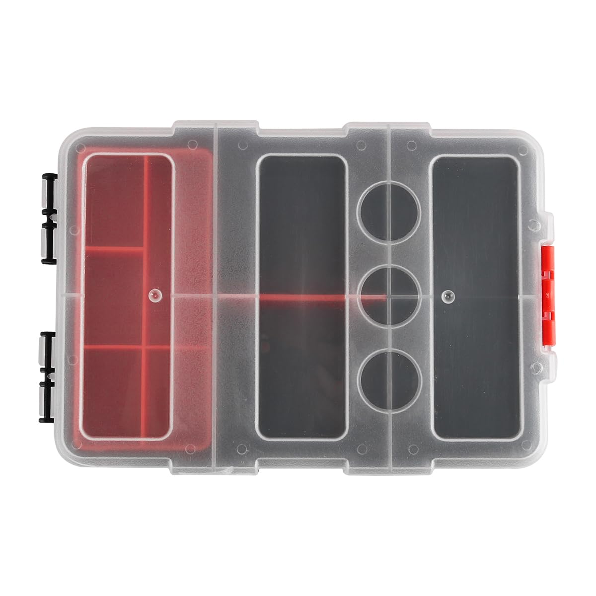 Muiltvoe Screw Organiser Storage Box with Compartments Small Parts Organiser Stackable Storage Organiser for Tools Screws Nails Rivets Bolts 22x13.5x5.8cm