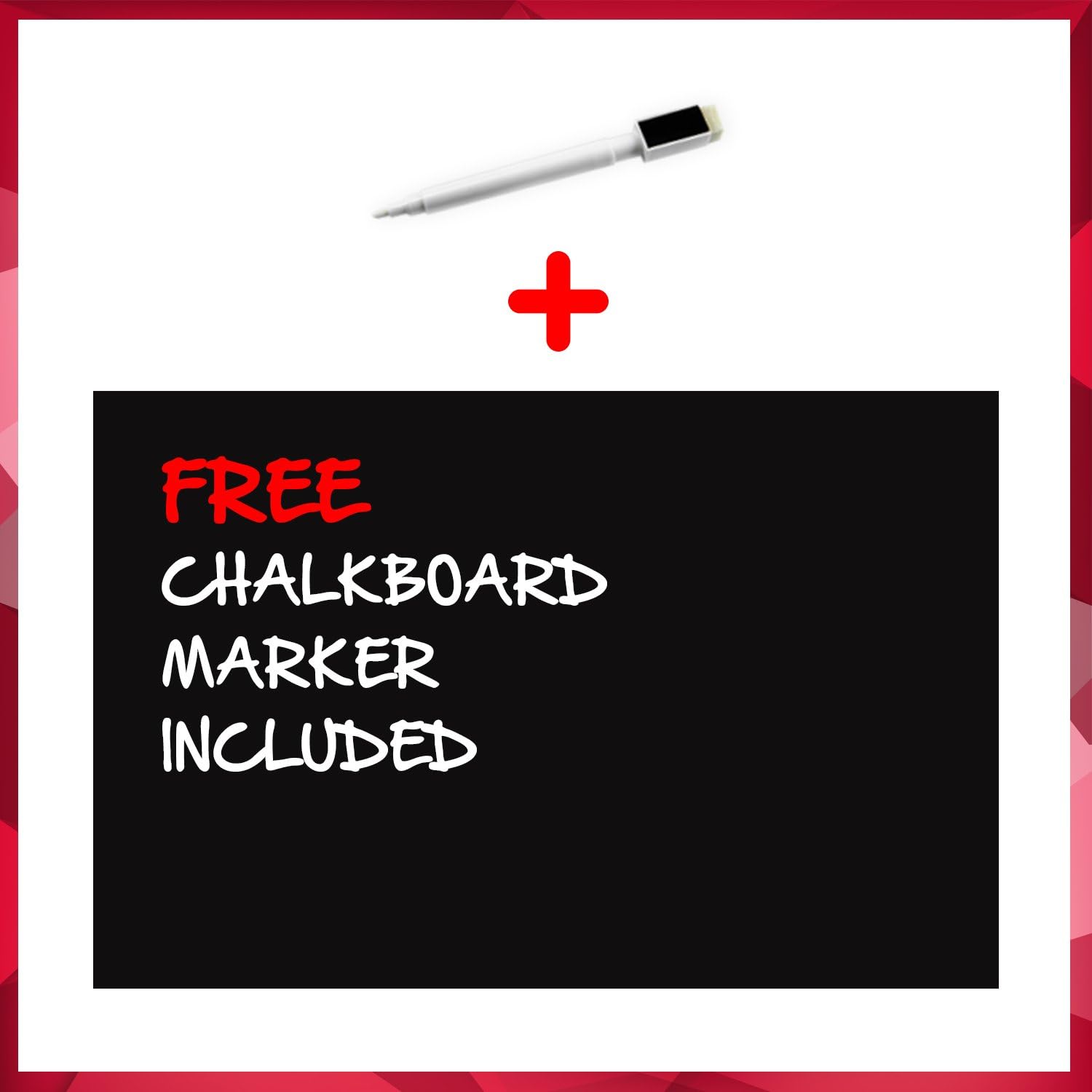Black Dry Erase Chalkboard Magnet Sheet/roll for Kitchen or Office, with White Magnetic Chalk Marker (2 ft x 3 ft) : Home & Kitchen