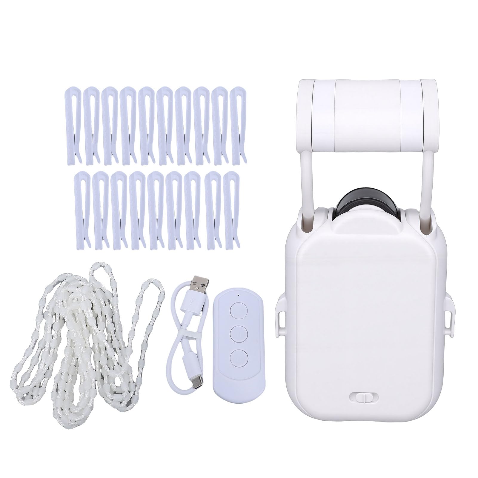 AUNMAS Ouvre-Rideau Automatique, Robot de Rideau électrique Intelligent avec Contrôle par Application pour, Moteur Silencieux sans Perceuse avec Batterie 5200 MAh pour Fenêtre de