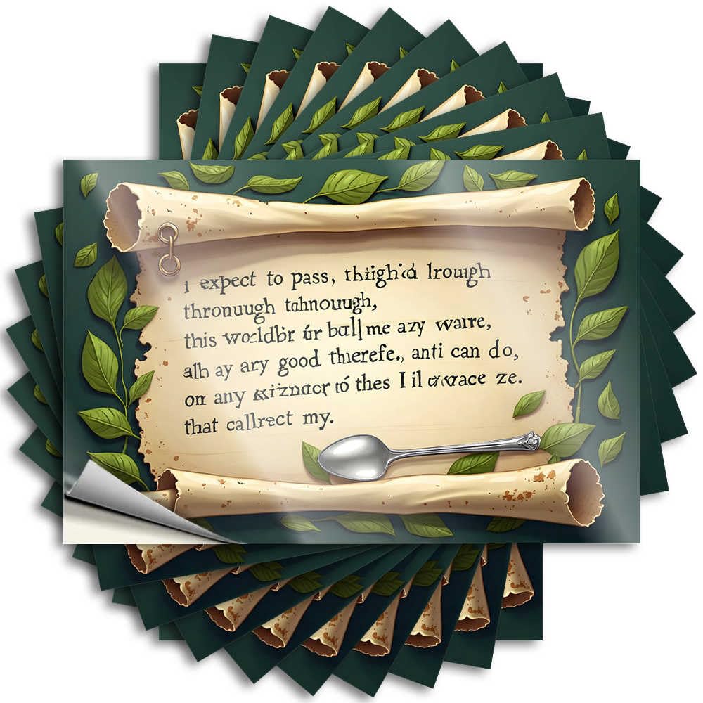 Beer Quote Durable Case | an Ancient Scroll with A Silver Spoon: A Mysterious Message Unvei Aesthetic Self Adhesive Sticker for Diatomaceous DIY(6X9CM)