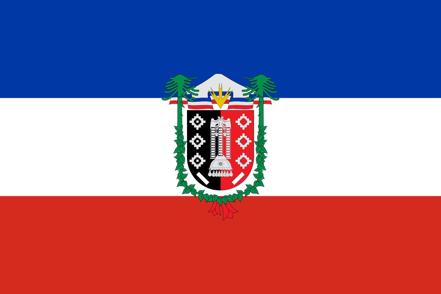Drapeau Araucanía Chili XL cadeau symbolique pour passionné de voyage et d'histoire