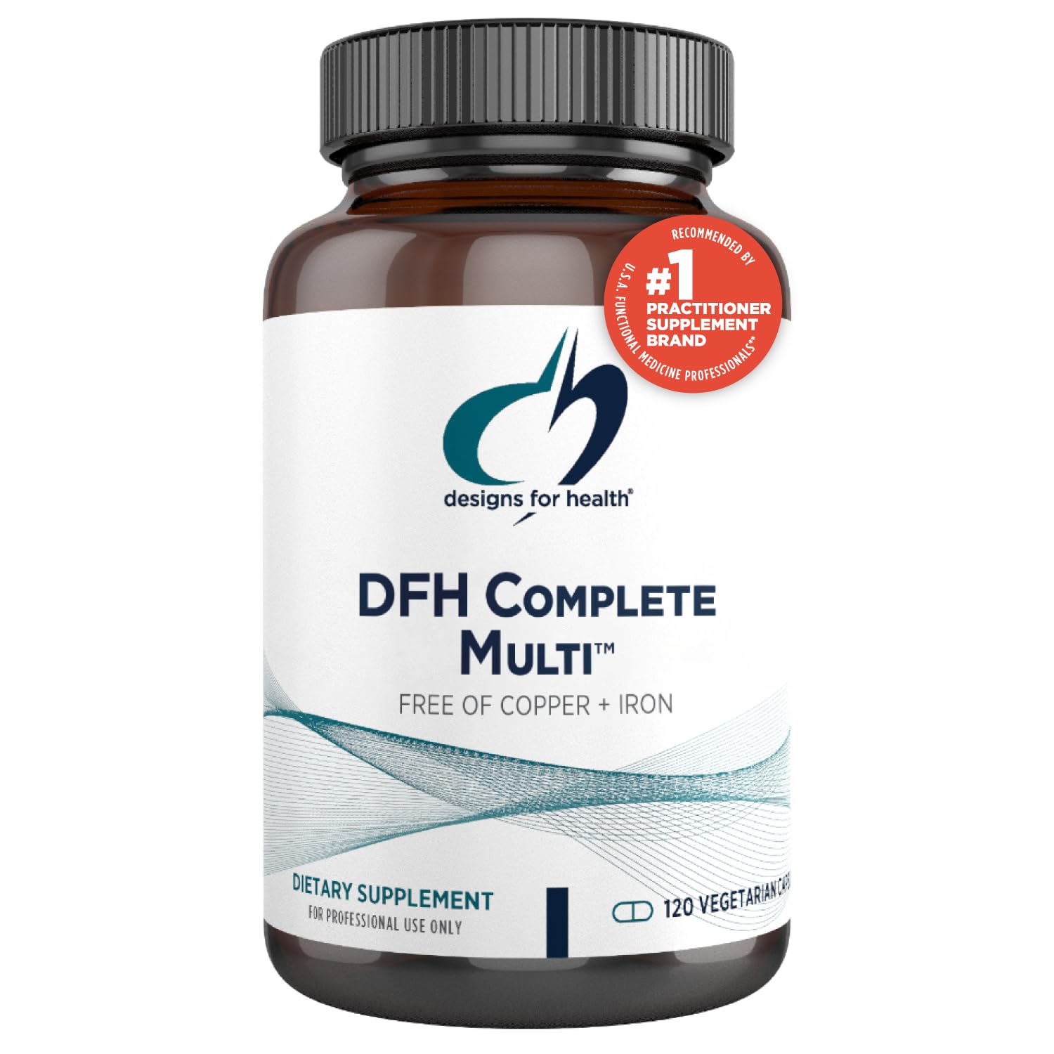Diseños para la Salud DFH Complete Multi - Suplemento multivitamínico y mineral integral con folato, 1000 UI de vitamina D y vitaminas para el sistema inmunitario - Multivitamínico sin cobre ni hierro (120 cápsulas)