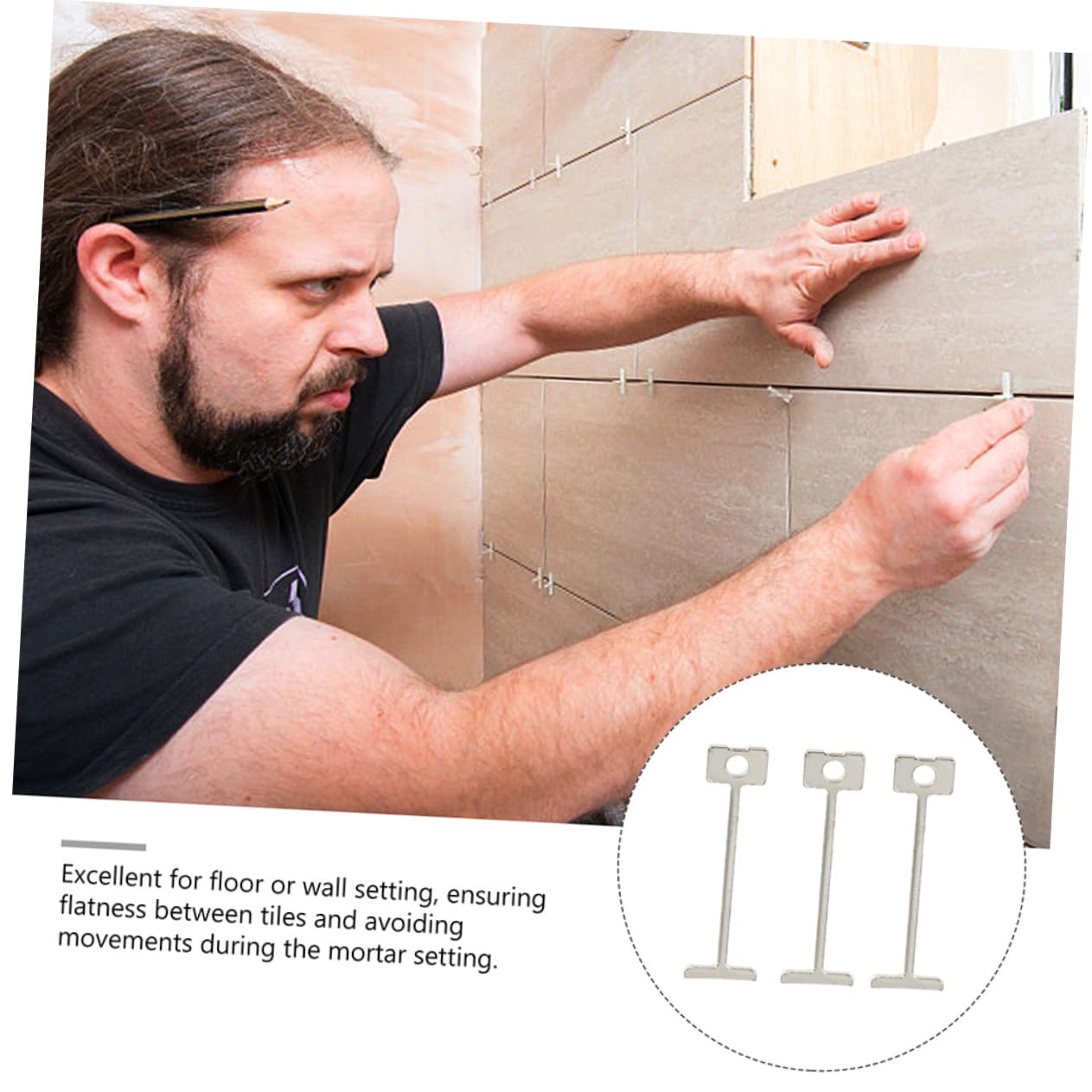 Veemoon 800pièces De Nivellement Acier Pour Carrelage Spacers Réutilisables Pour De Carreaux Salons De Bain Et Cuisines