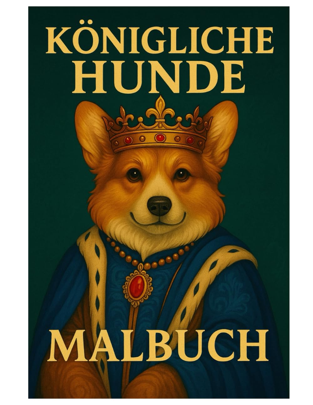 Königliche Hunde Malbuch: 50 majestätische Ausmalbilder edler Hundeporträts – Für Kinder und Erwachsene zum Ausmalen und Entspannen