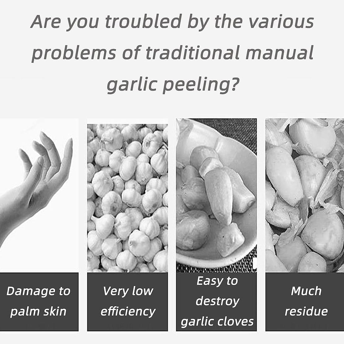 20KG/H Whole Garlic Peeling Machine, 200W Electric Garlic Separator Commercial Whole Garlic Peeler, Kitchen Innovations Garlic Peel for Restaurant