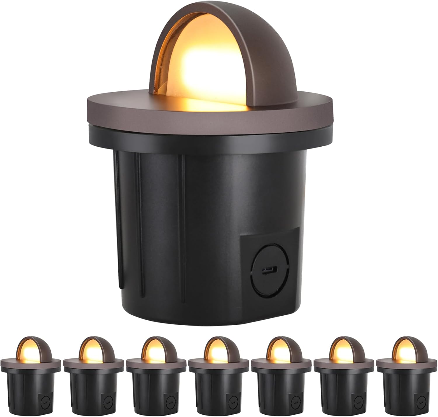 Energetic Low Voltage Well Lights-5W LED In-Ground Lights, 5CCT Landscape Lighting, IP67, RA90, 8 Pack