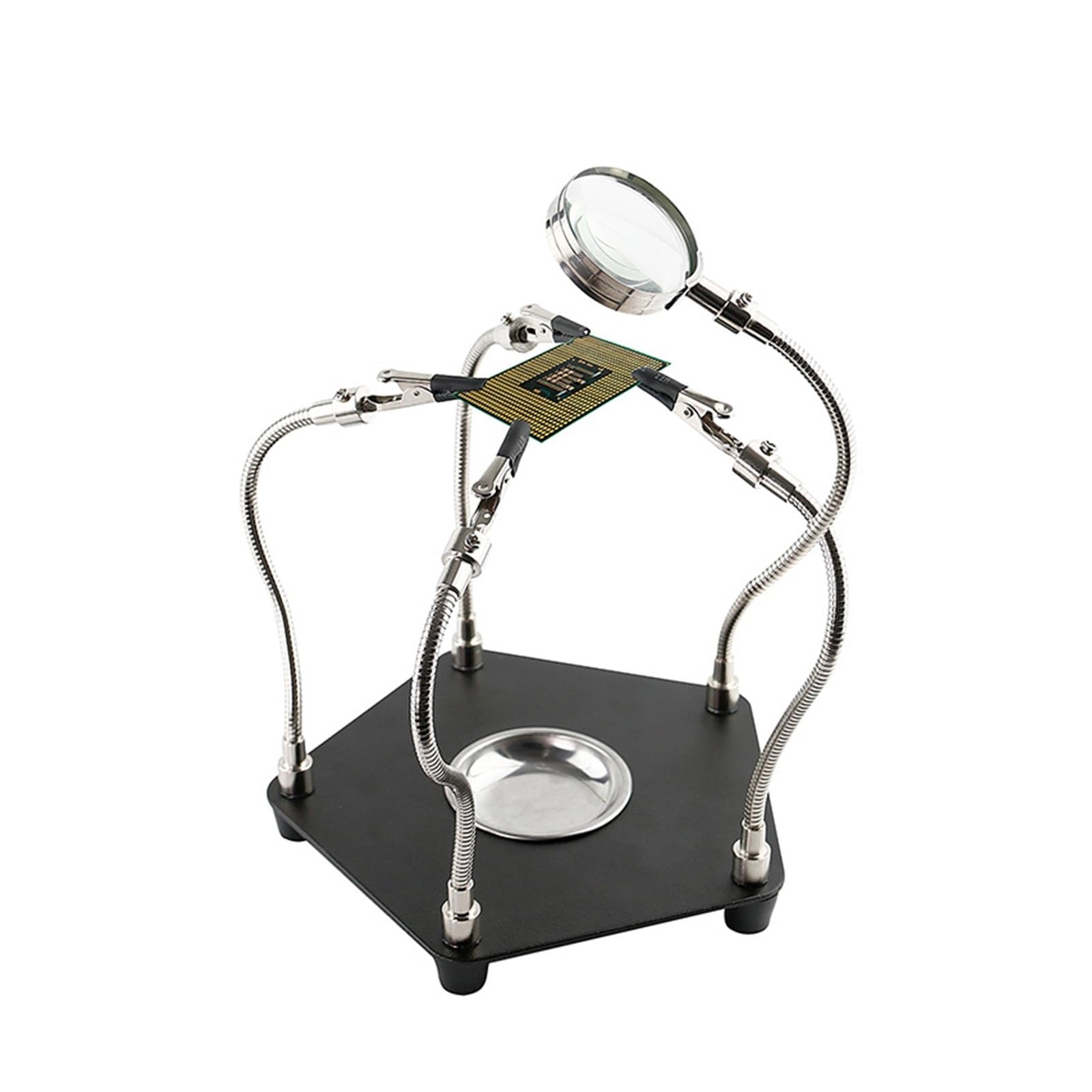 la tercera mano Manos de ayuda for soldadura de mesa con lupa de Clip for placa PCB, estación de soldadura de circuito de reparación, herramienta de tercera mano