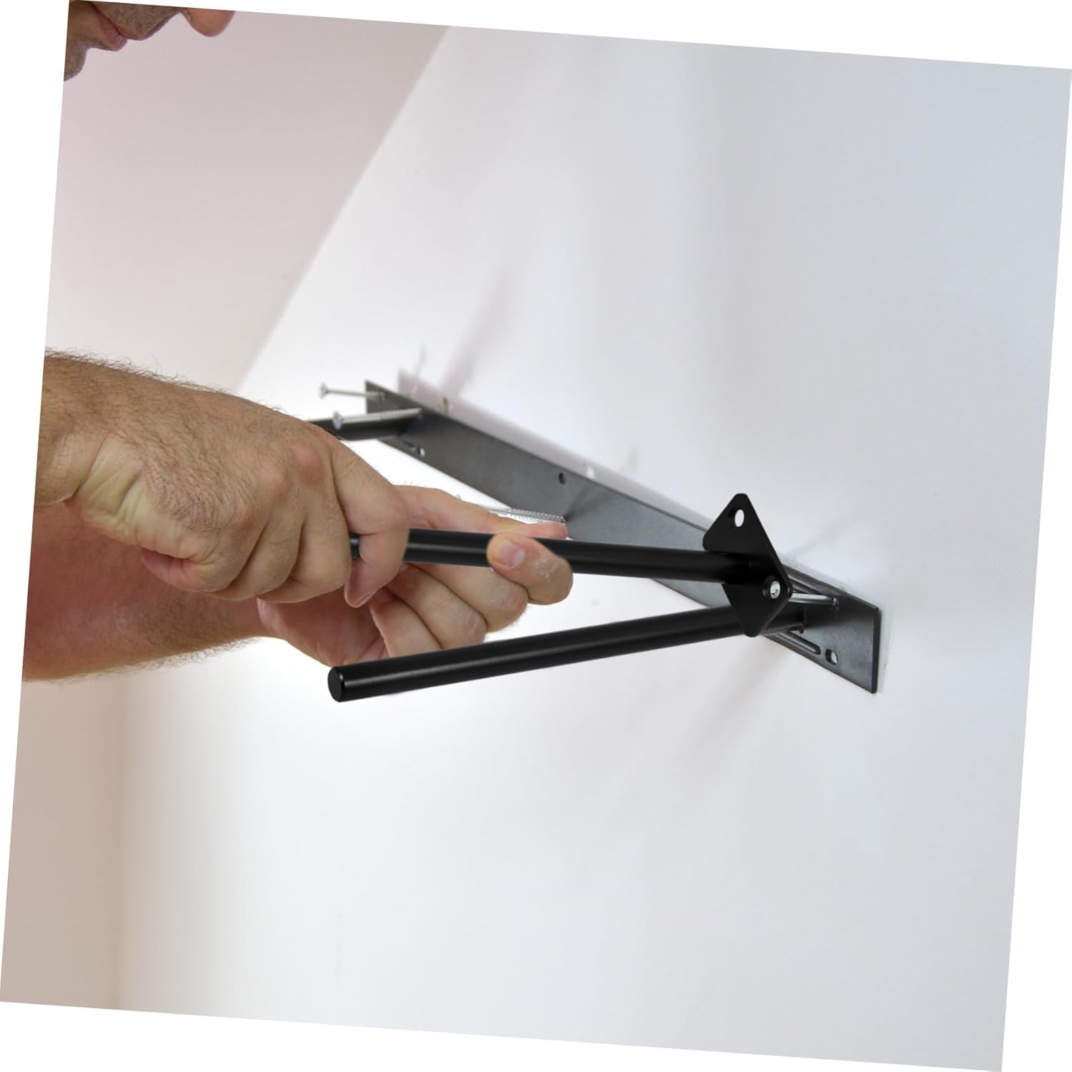 Tofficu 4pcs Heavy Duty Invisible Floating Shelf Brackets for Wall Mounting Corner Support for Boards Stylish Hidden Design for Decor