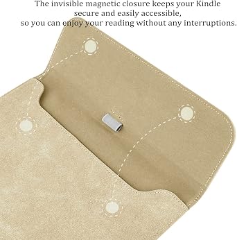 YoungMe Sleeve Bag Suede Leather for 10.3 Kobo Elipsa 2E eReader (2023 Release), Portable Water Repellent Protective Case with Pen Loop and Magnetic Closure (Brown)