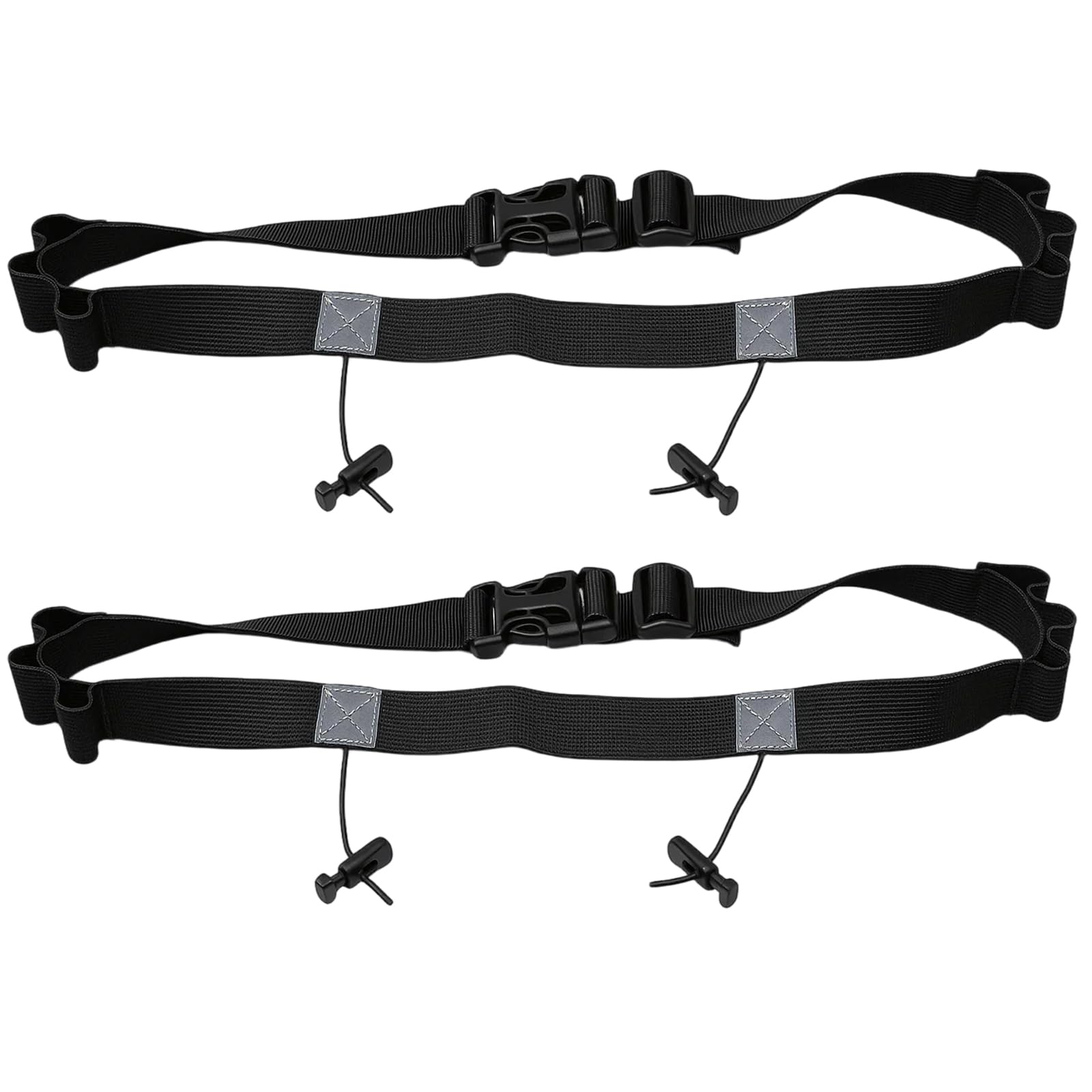 2 PCS Black Race Number Belt, Triathlon Race Belt with Secure Fastening