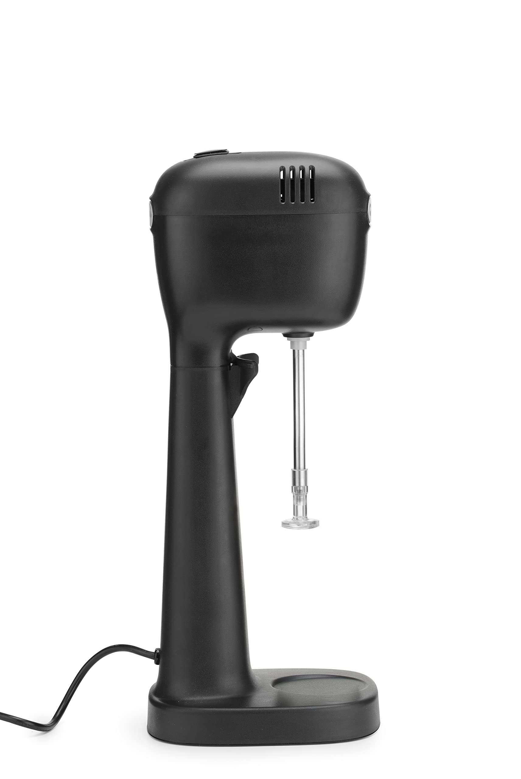HENDI Mezclador Profesional de Bebidas, Aireador/Batidor de Bebidas Ligeras, Frappés, Capuchinos Fríos, Drink Mixer, Incluye 2 Vasos y 4 Agitadores, 230V/400W, 170x196x(H)490mm, Negro