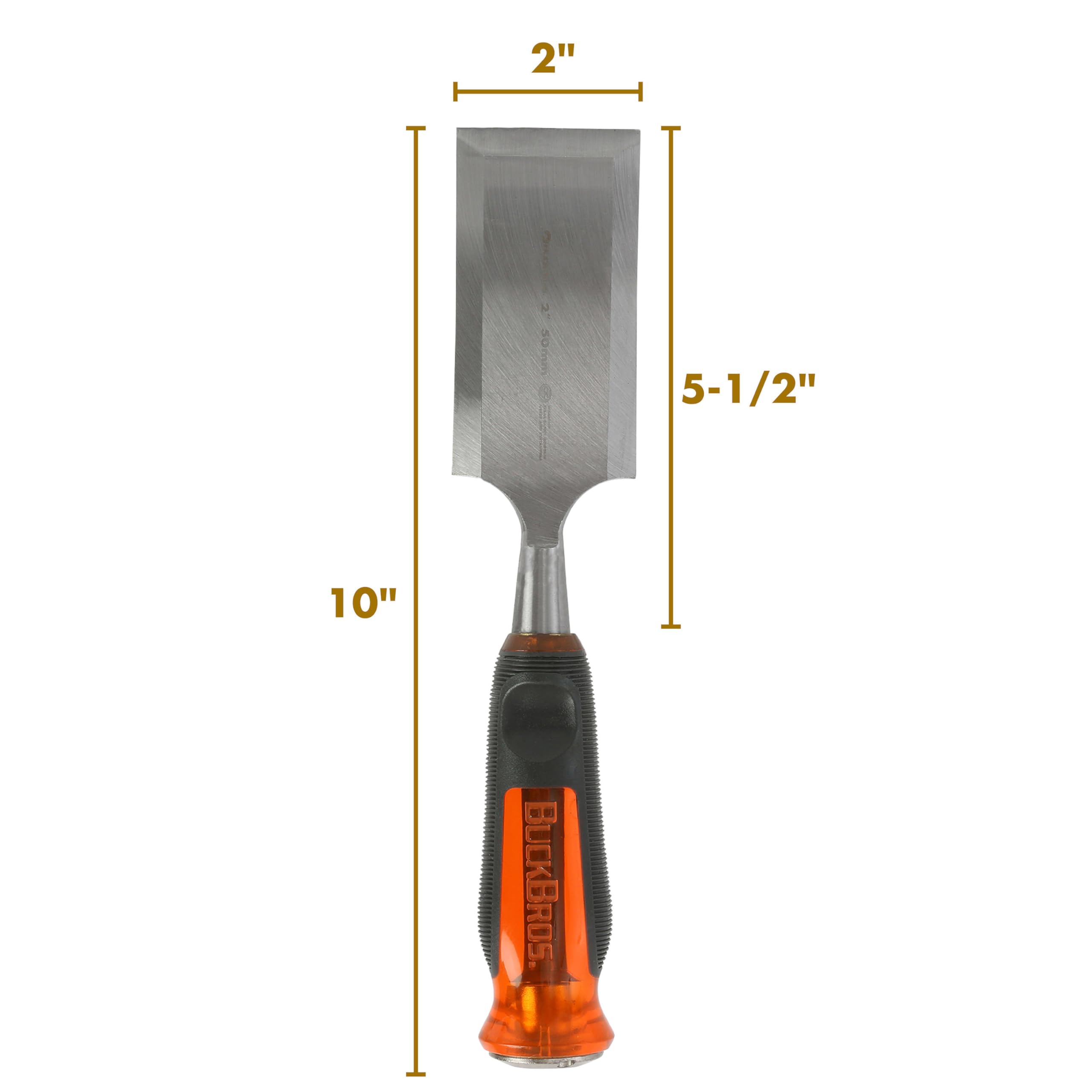 Buck Bros. 74819 Pro Dłuto do drewna, 50 mm, dłuto Buck Bros, dłuto stolarskie, dłuta do drewna, dłuta do obróbki drewna, fazowane dłuto krawędziowe