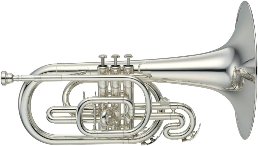 Amazon.com: Yamaha YMP204MS Marching Mellophone, Silver-Plated Finish ...