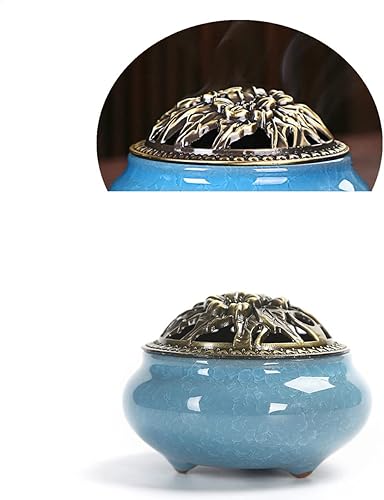 Miniatura 5 de Quemador de incienso de cerámica, quemador de incienso de cerámica con tapa, quemador de incienso de cono, soporte de incienso de bobina de cono