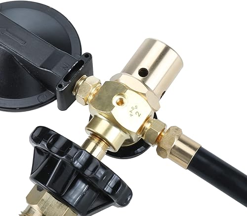 Miniatura 5 de LuckyHigh Válvula de llenado de globos de látex de Mylar y helio, regulador de inflado de flujo de aire, calibre de medidor de 0-3000 PSI para