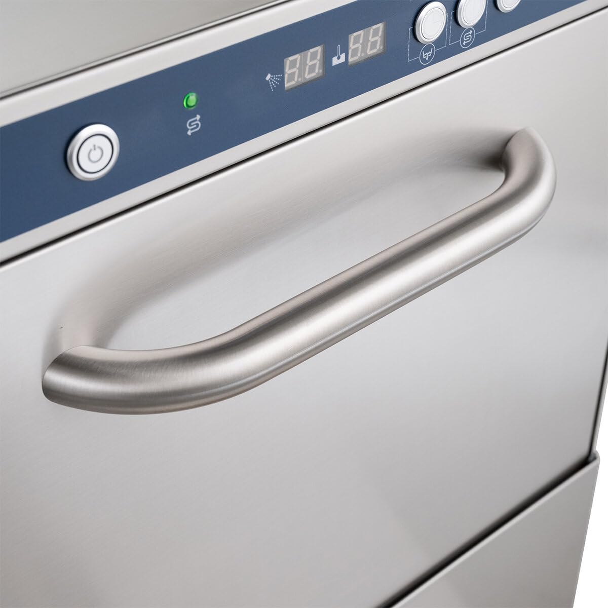 GastroHero Geschirrspülmaschine PROFI-GSM50SLE | Korbmaß 50×50 cm | Gastro Geschirrspüler Edelstahl | Reiniger- & Klarspüldosierer | mit Ablaufpumpe & Enthärter | 230 V | Made in Europe