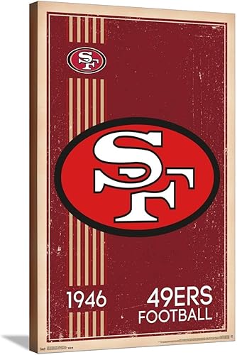 Trends International NFL San Francisco 49ers - Retro Logo 14 Canvas Wall Poster