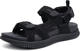 KuaiLu Mens Hiking Sandals With Arch Support Sport Recovery Athletic Walking Sandals For Man Outdoor Summer Casual Thick Cushion Beach Water Fisherman Sandal Size 7-15