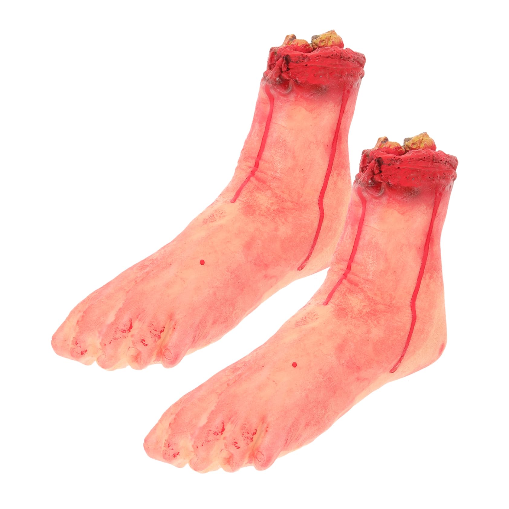 Accessoires Halloween Mains Et Pieds Sanglants - Lot Avec Jambe, Main Et Doigts Cassés - Latex Réaliste Pour Décorations Effrayantes - 3