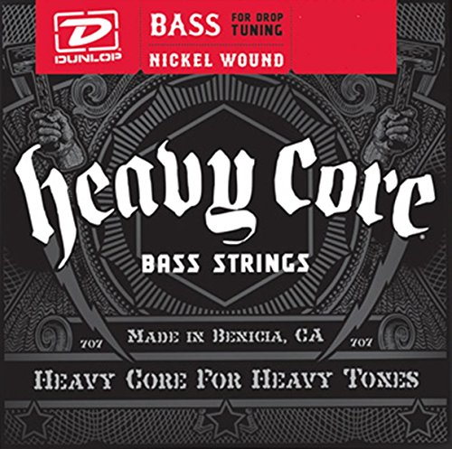 DUNLOP DBHCN65 Nickel Wound Heavy Core Electric Bass Strings, .065-Gauge