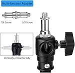 Camera Wall & Ceiling Mount, Black, Aluminum, 14.1-21.6inches/36-55cm, Universal Adapter for Photo Studio Video Light, Flash, Ring Light, Reflector